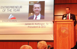 Jim Accepting Entrepreneur of the Year Award